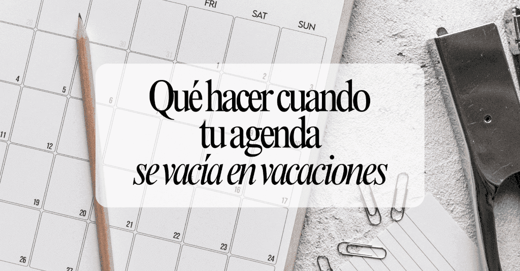 Como evitar agenda vacía